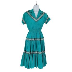 vintage 1950s rockabilly western‎ square dance dress